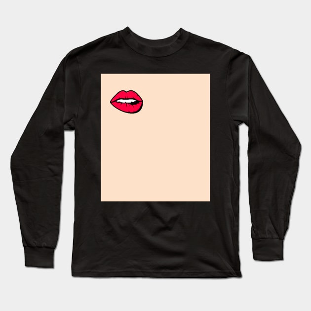 DSMP Red Lips Long Sleeve T-Shirt by JEWEBIE